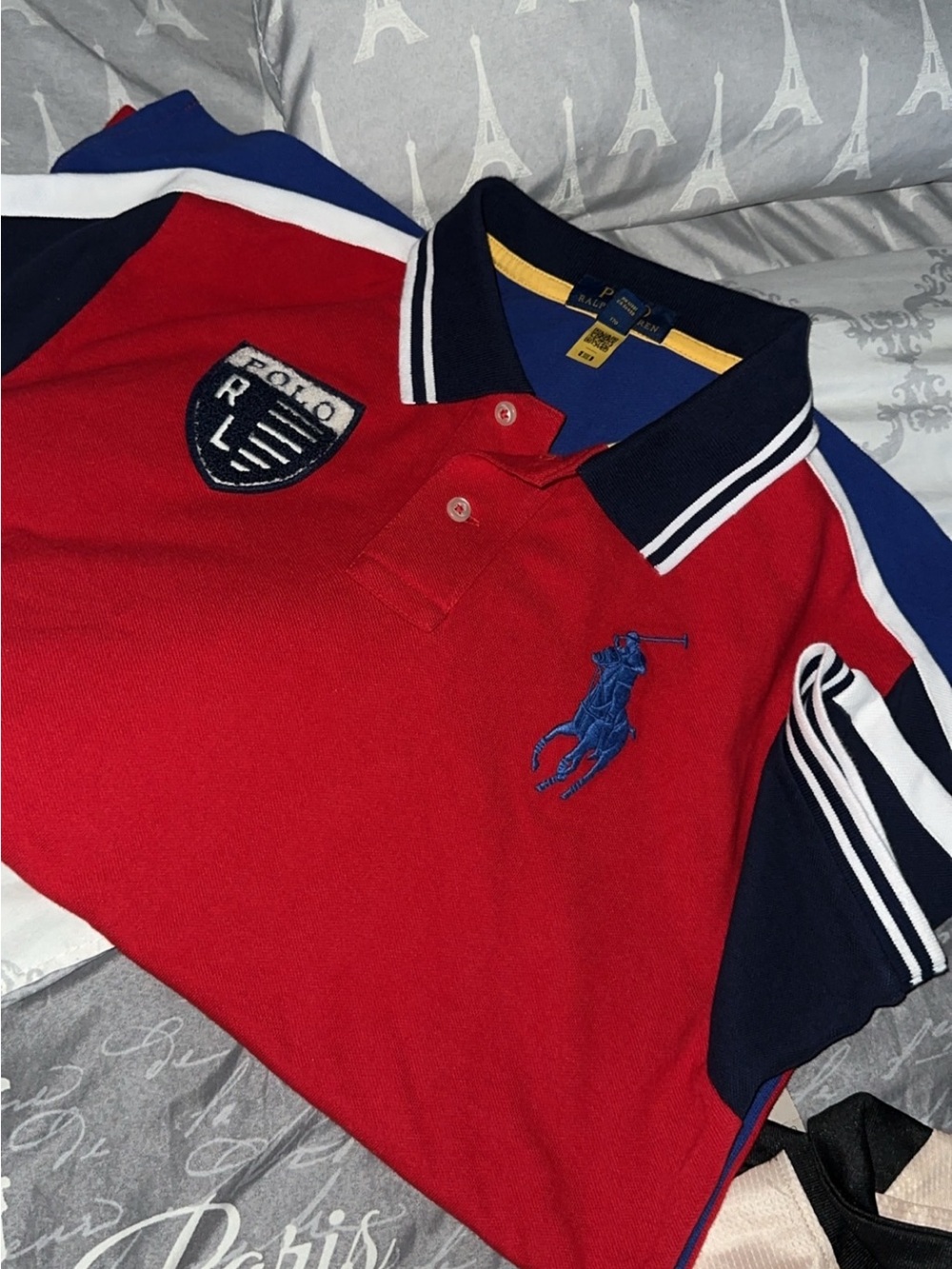 Polo by Ralph Lauren Red Polo with Navy & White Accents